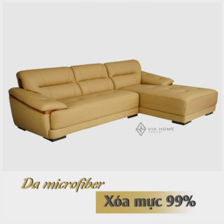 Sofa Góc Da microfiber VA240 Via Home Nội Thất Căn Hộ