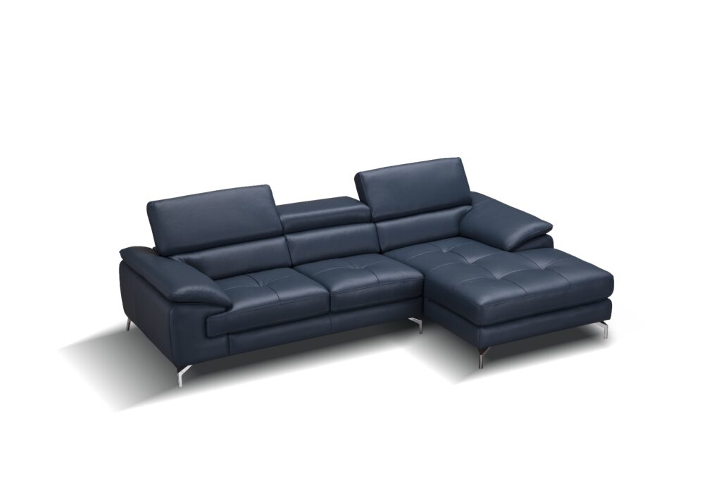 Sofa Da Góc L Vg006 Via Home Màu Blue