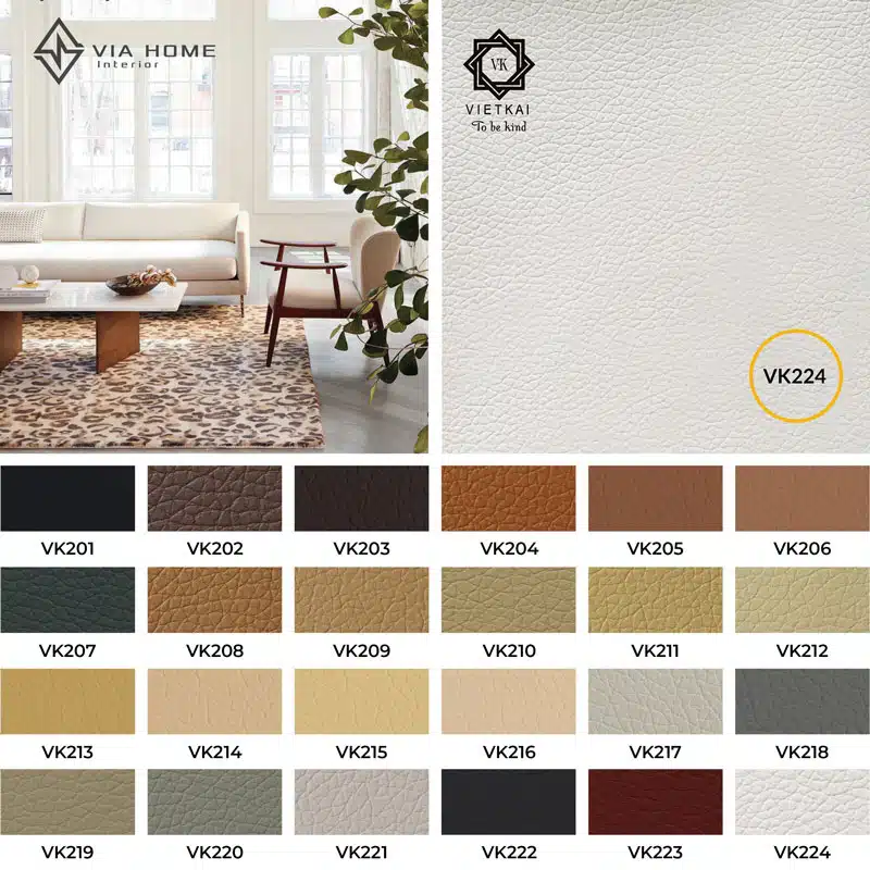 Bảng Màu Sofa Da Microfiber Phong Cách Hiện Đại