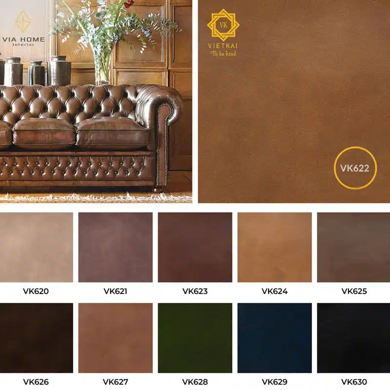 Bảng Màu Sofa Da Microfiber Phong Cách Cổ Điển