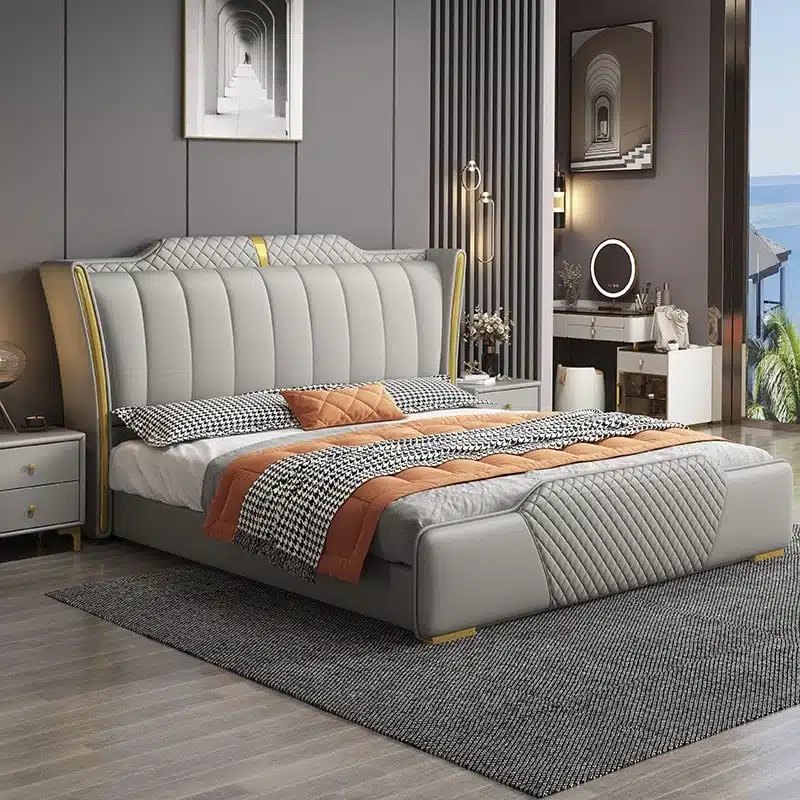 Giường Ngủ Bọc Nệm Via Home Sự Hài Hòa Của Màu Sắc Và Chất Liệu