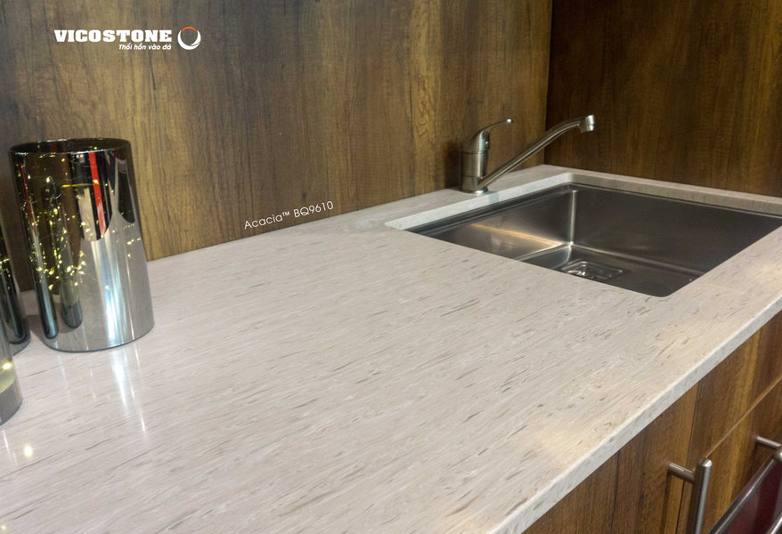 Đá Vicostone Acacia BQ9610 thiết kế vân gỗ Đá Vicostone Acacia BQ9610 thiết kế vân gỗ