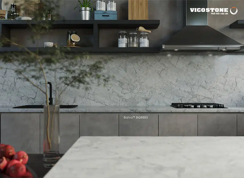 Đá Vicostone Bahia BQ8883 thiết kế vân đá tự nhiên Bahia