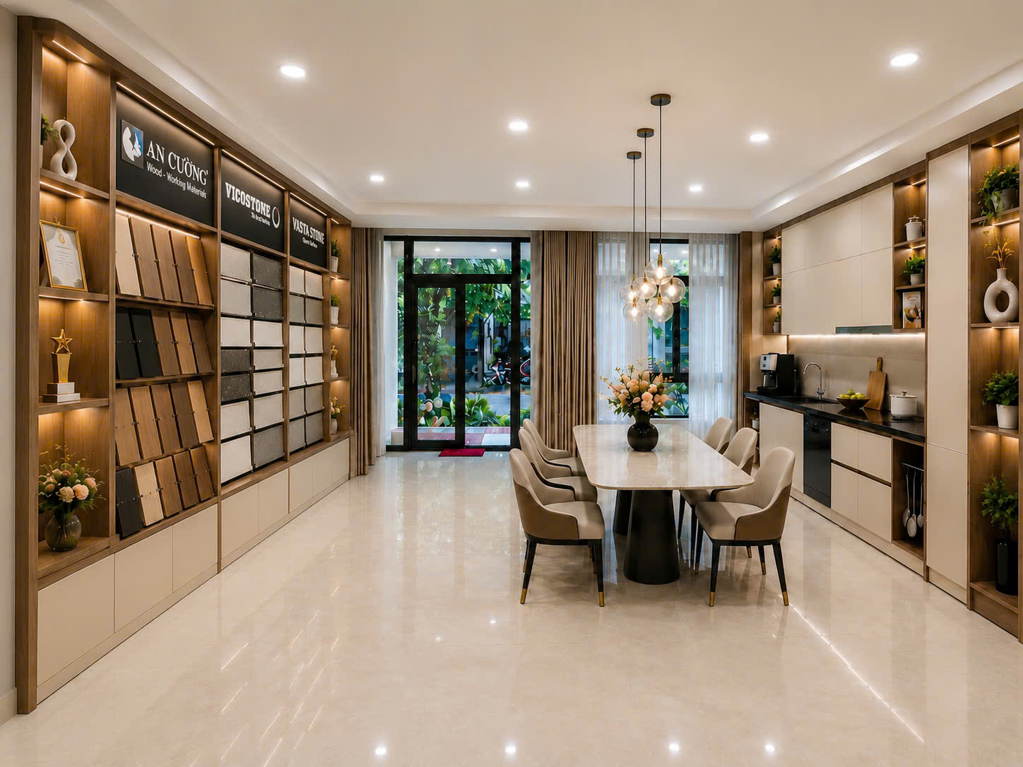 Showroom Viahome trưng bày đá Vicostone chính hãng Showroom Viahome trưng bày đá Vicostone chính hãng
