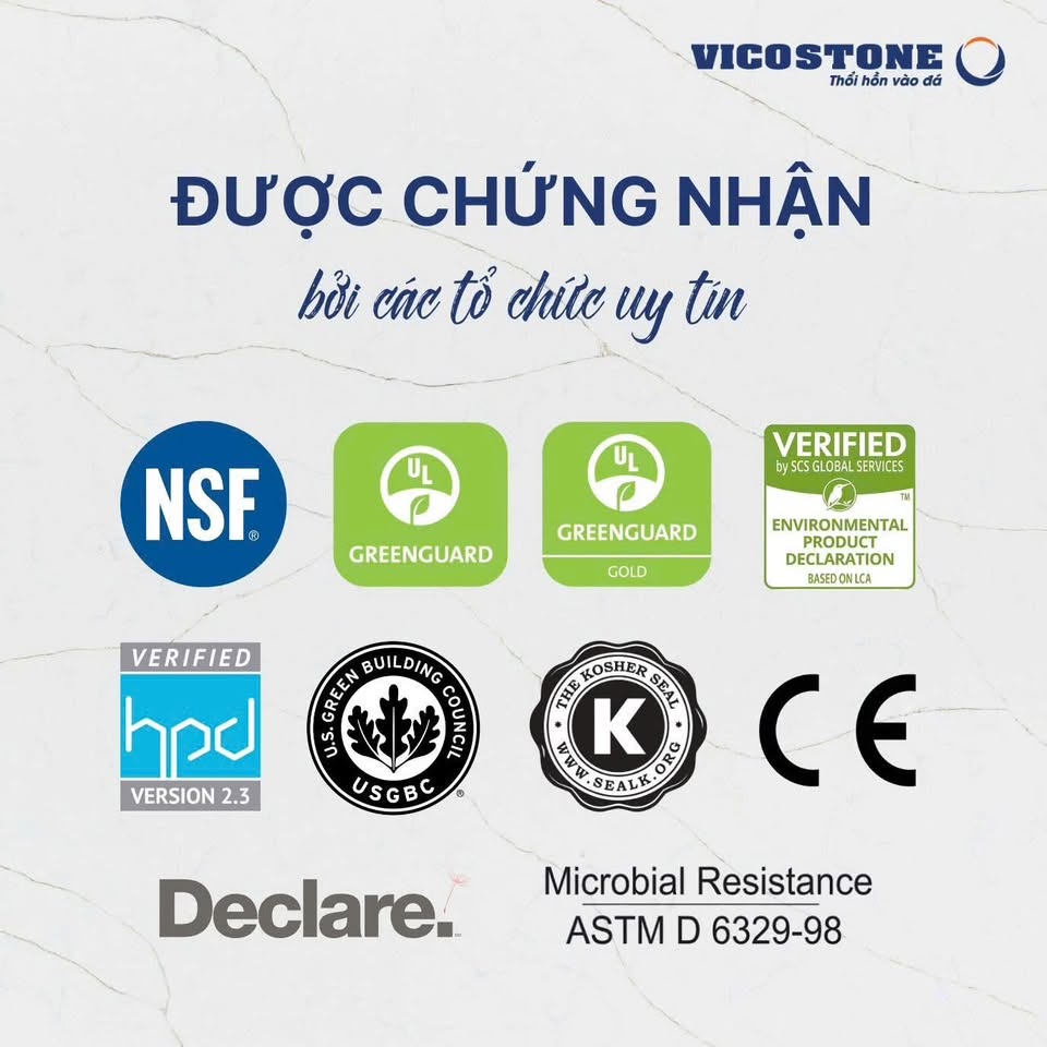 Chứng nhận đá Vicostone Chứng nhận đá Vicostone