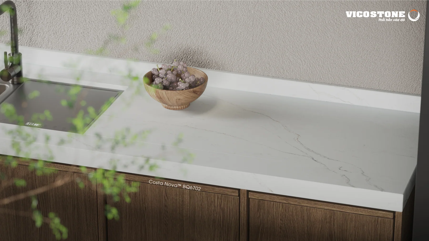Đá Vicostone Costa Nova™ Bq6702 Ứng Dụng Trong Không Gian Nội Thất