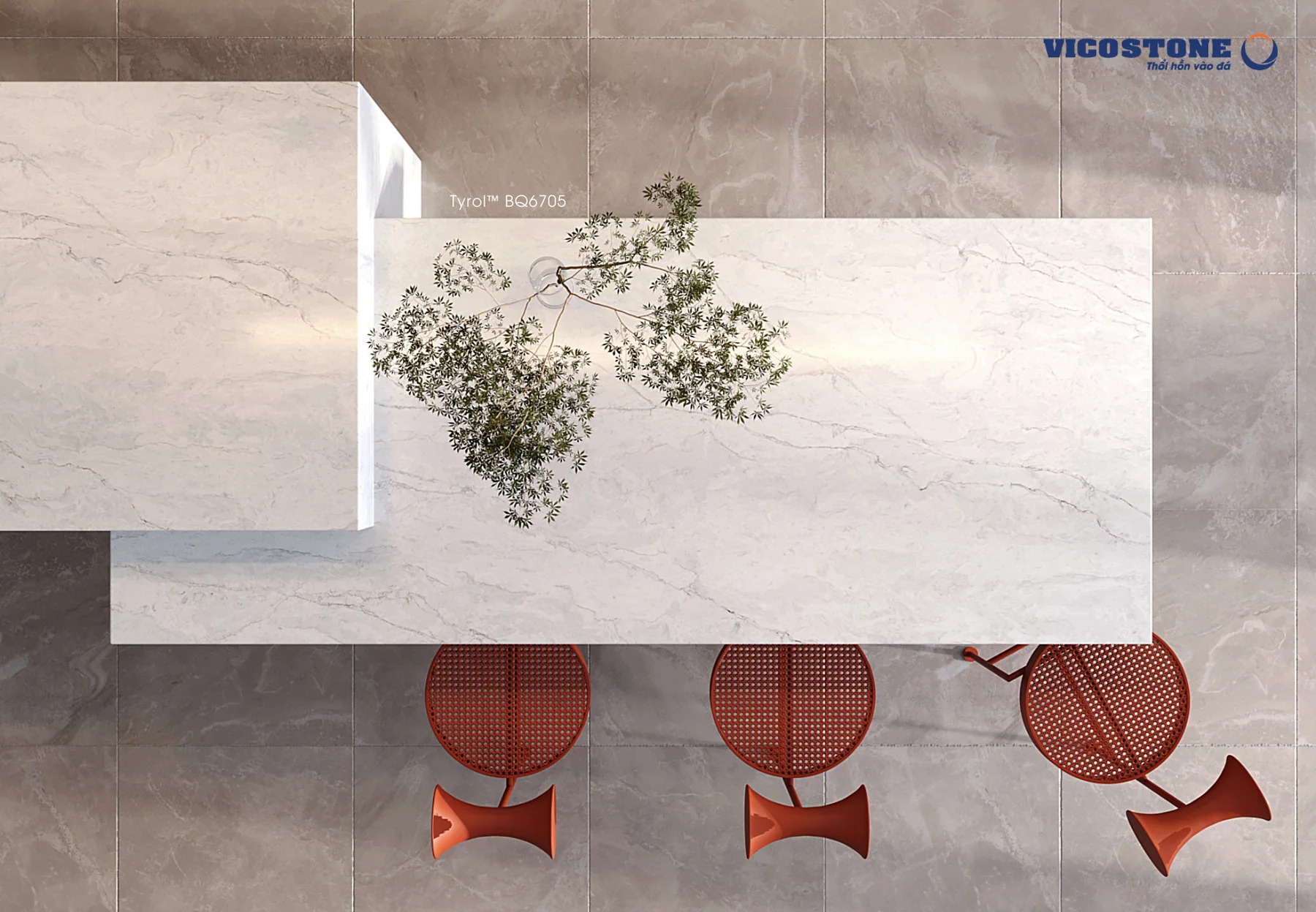 Đá Vicostone Tyrol® BQ6705 – Ảnh ứng dụng 06