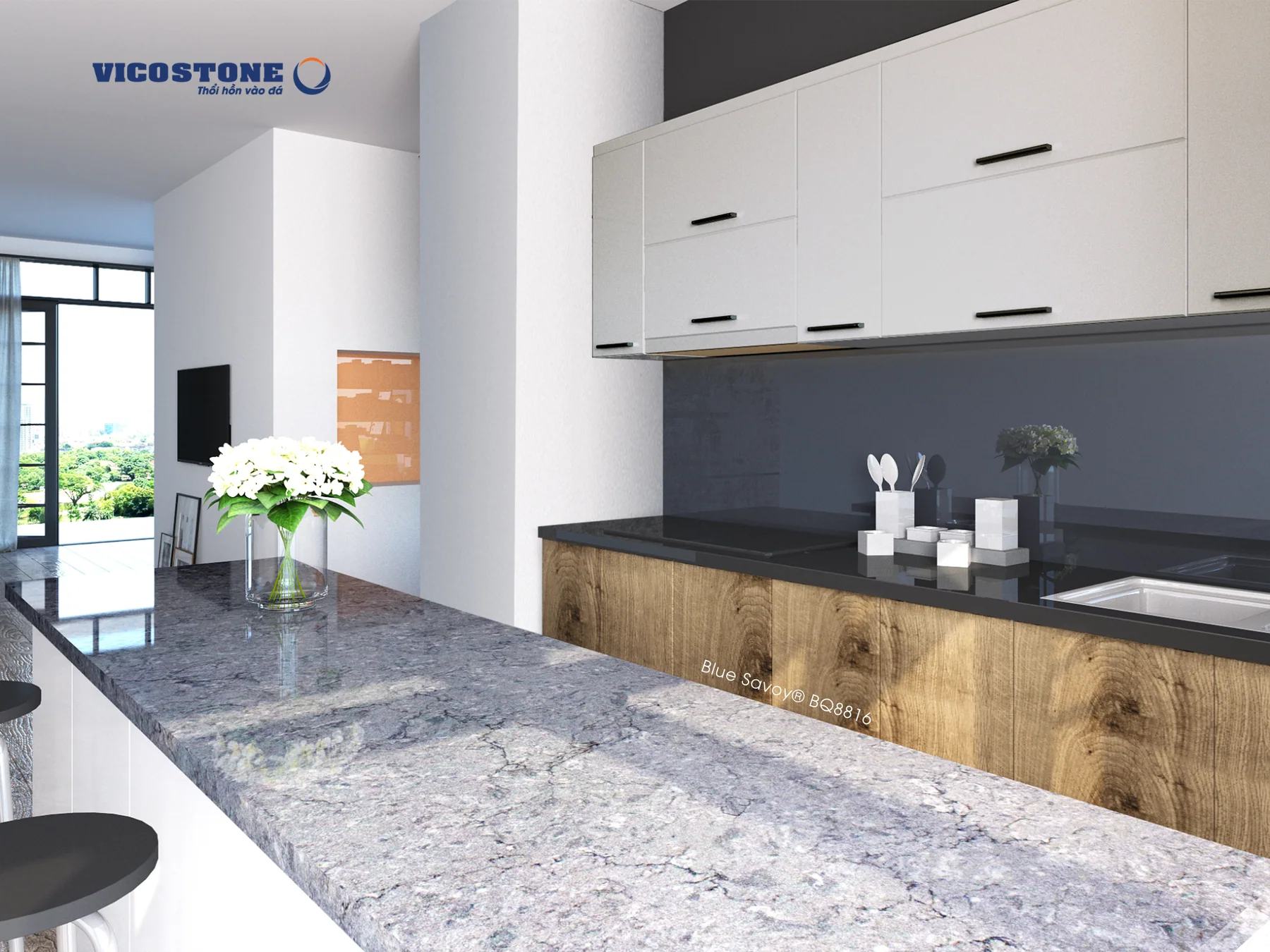 Đá Vicostone Blue Savoy® BQ8816
