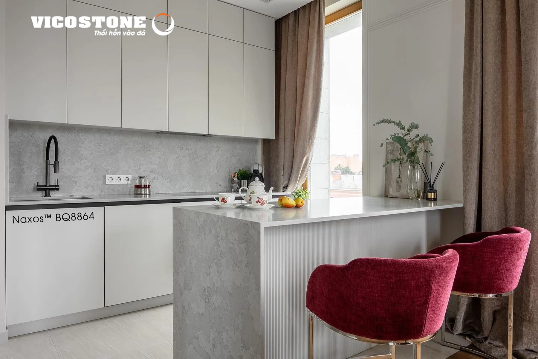 Ứng dụng đá Vicostone Naxos™ BQ8864