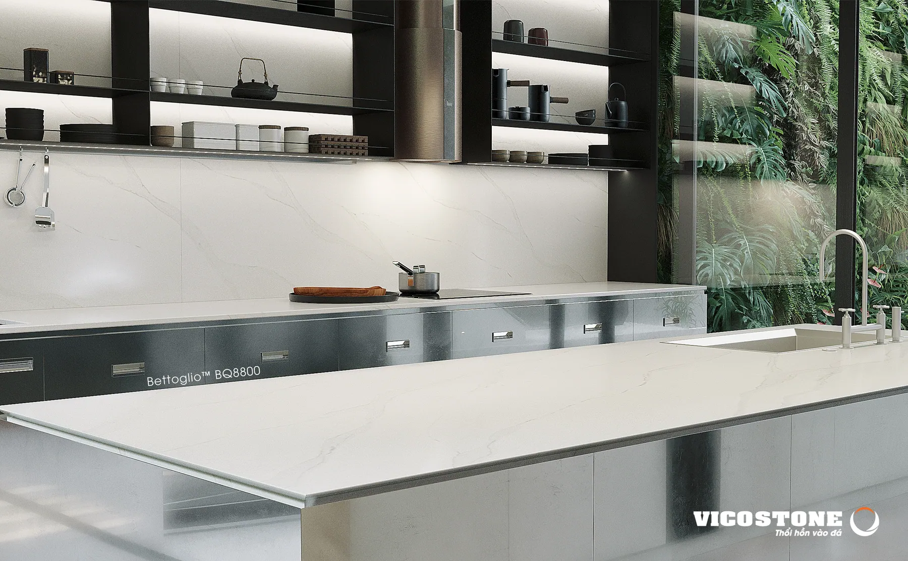Đá Vicostone Bettoglio™ BQ8800 ứng dụng trong không gian nội thất
