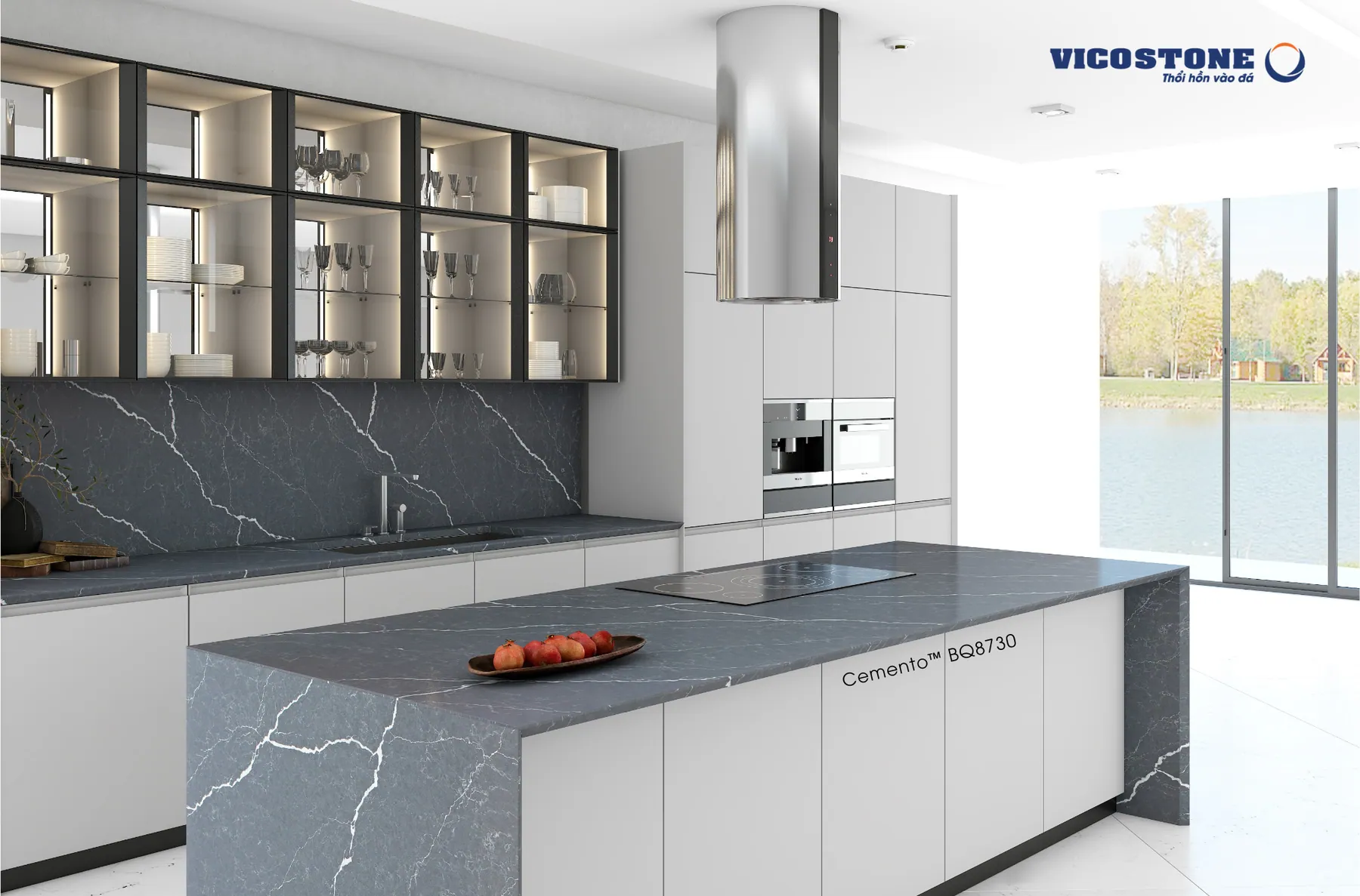 Ứng dụng đá Vicostone Cemento™ BQ8730