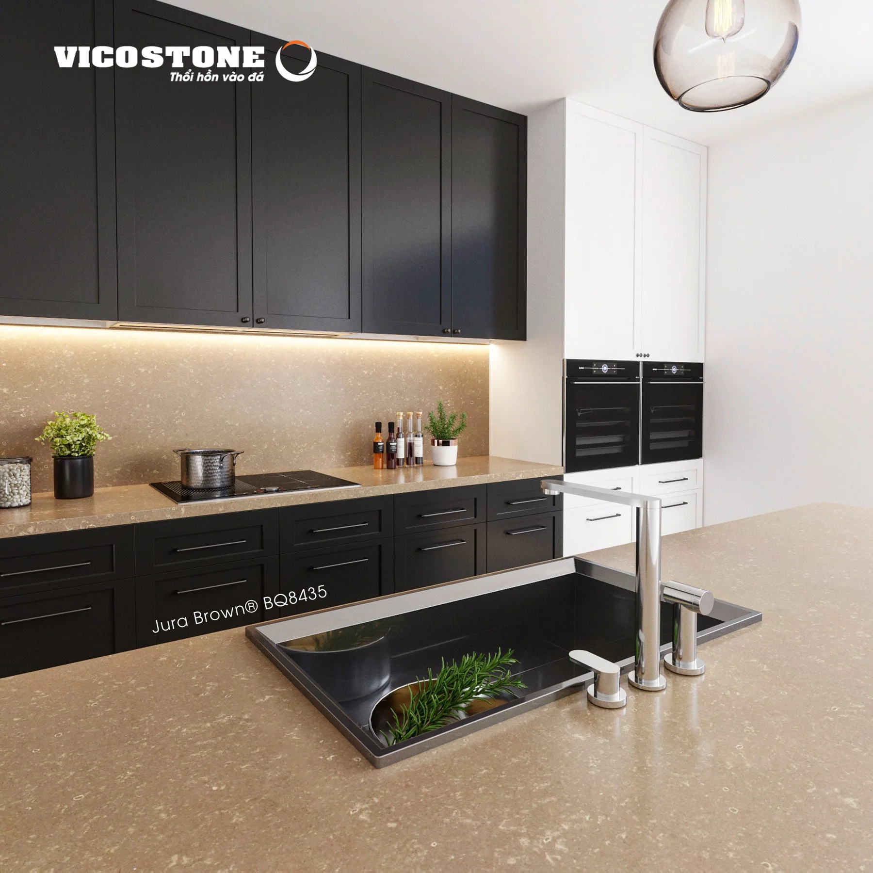 Ứng Dụng Đá Vicostone Jura Brown Bq8435 Ứng Dụng Đá Vicostone Jura Brown Bq8435