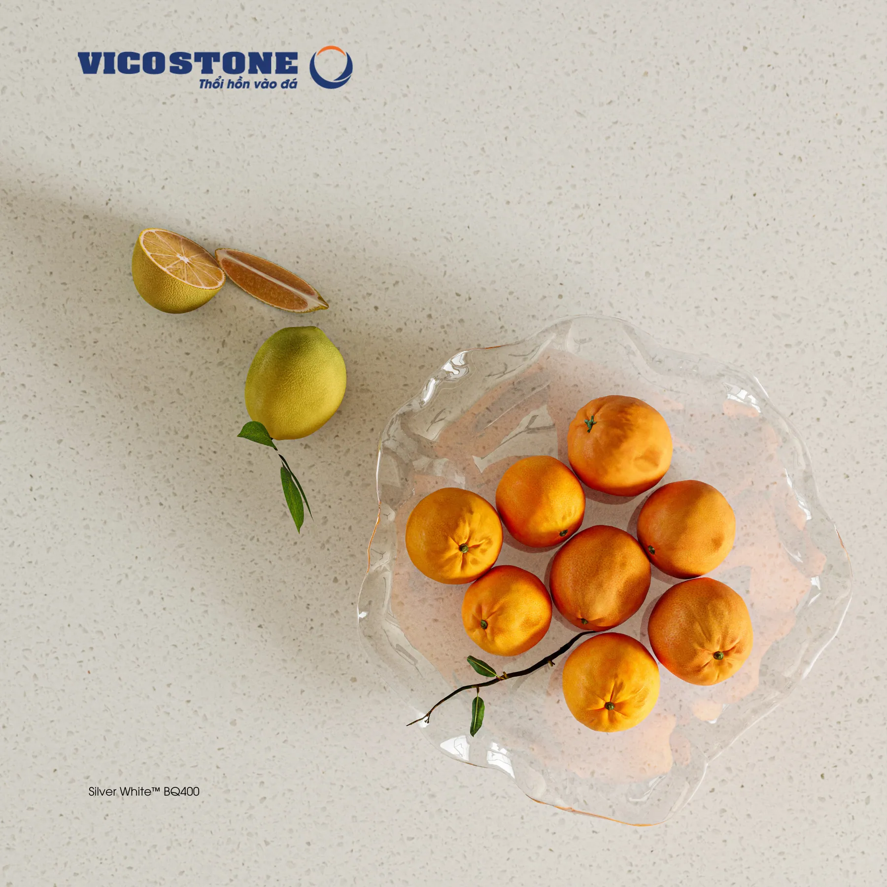 Đá Vicostone Silver White™ Bq400 Ứng Dụng Trong Không Gian Nội Thất