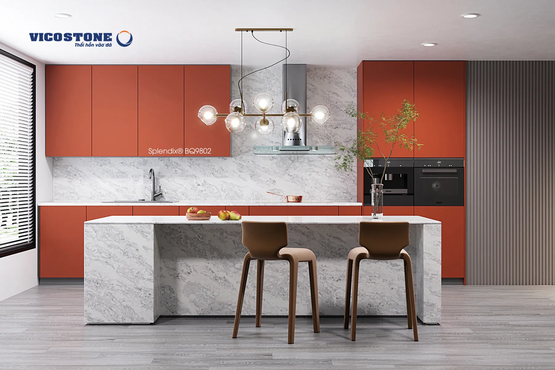 Ứng dụng đá Vicostone Splendix® BQ9802