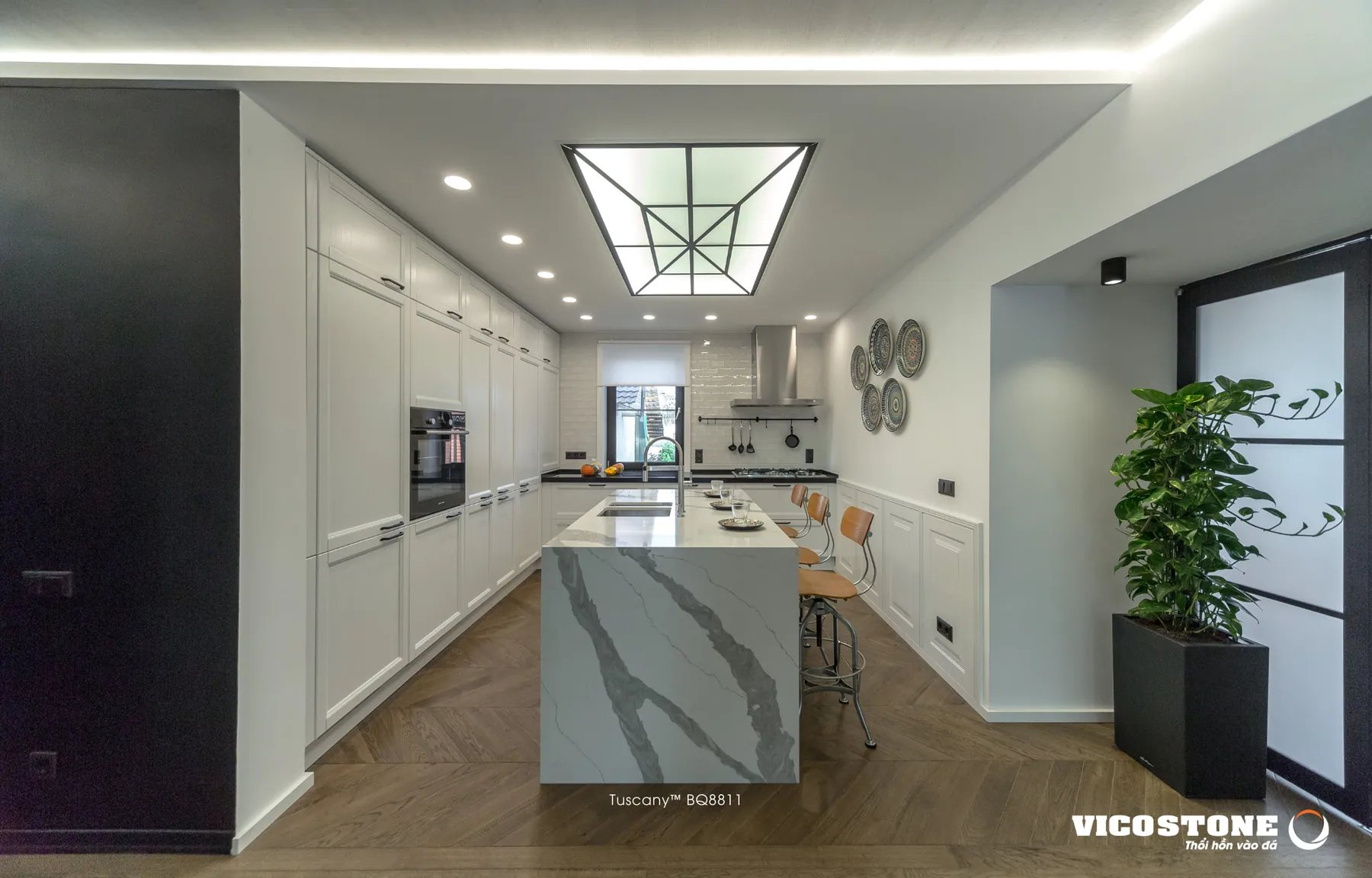 Đá Vicostone Tuscany™ BQ8811 ứng dụng trong không gian nội thất