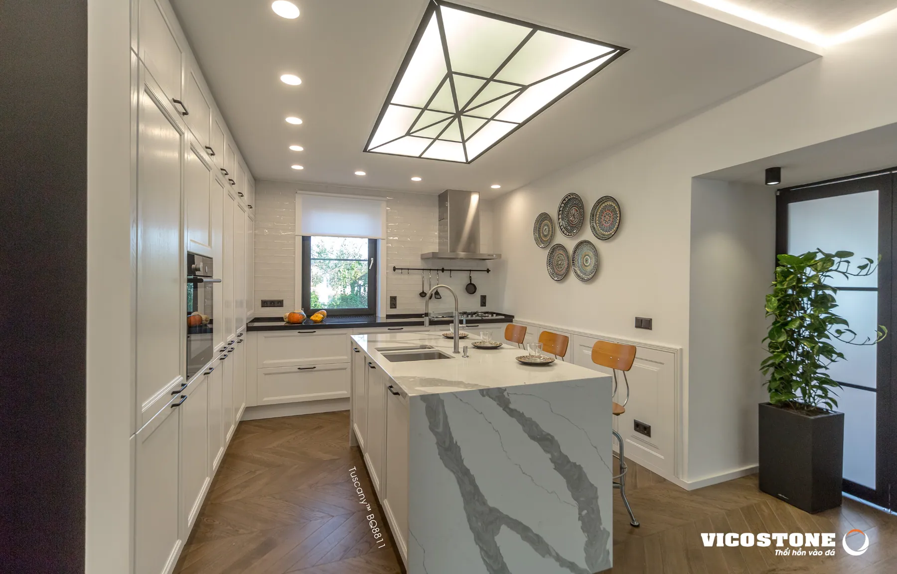 Đá Vicostone Tuscany™ BQ8811 ứng dụng trong không gian nội thất