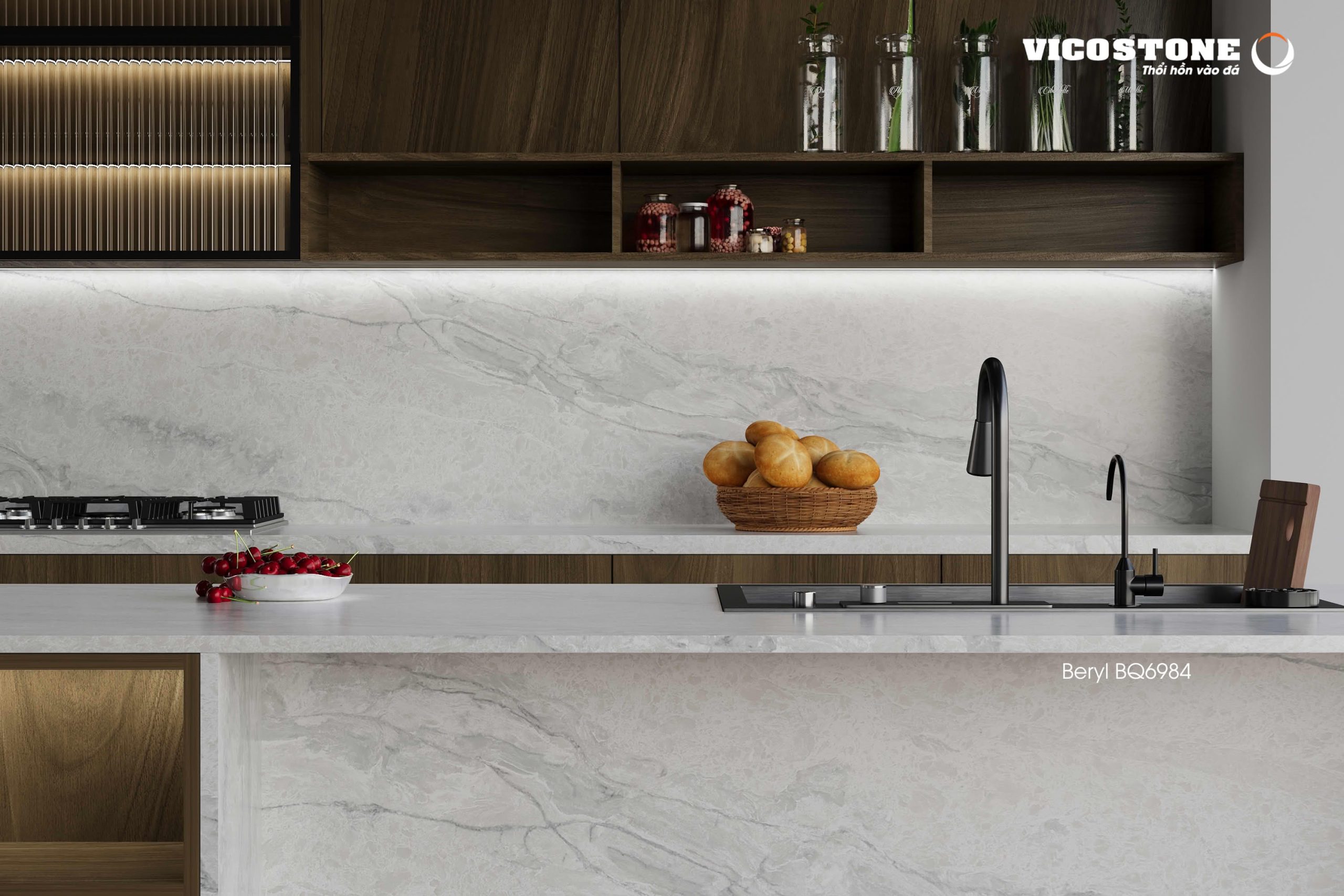 Thi Công Hoàn Thiện Đá Vicostone Beryl™ Bq6984 Thi Công Hoàn Thiện Đá Vicostone Beryl™ Bq6984