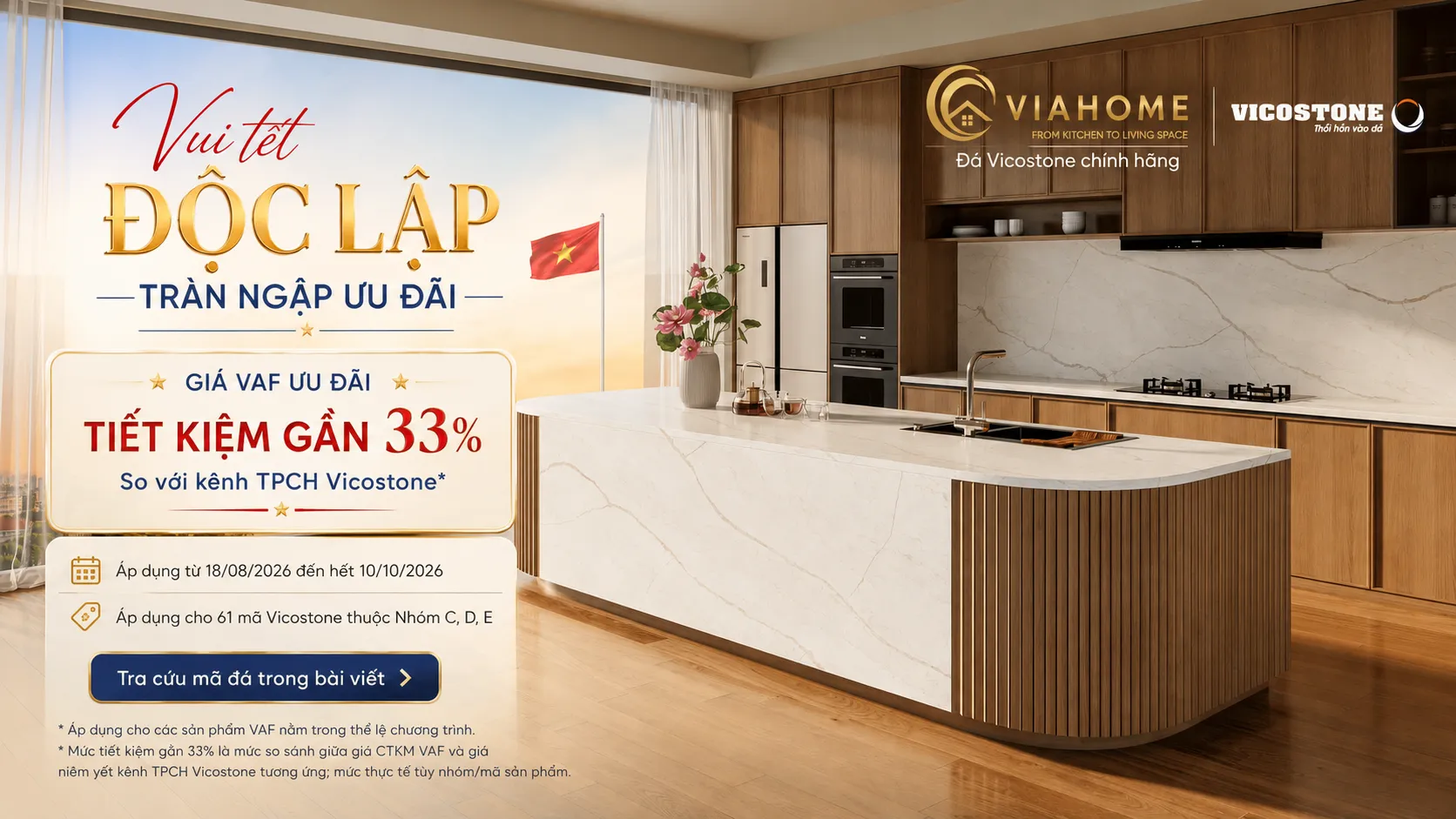 Mua Đá Vicostone Tại Viahome Với Giá Vaf Ưu Đãi, Tiết Kiệm Gần 33% So Với Giá Niêm Yết Kênh Thành Phẩm Chính Hãng. Mua Đá Vicostone Tại Viahome Với Giá Vaf Ưu Đãi, Tiết Kiệm Gần 33% So Với Giá Niêm Yết Kênh Thành Phẩm Chính Hãng.