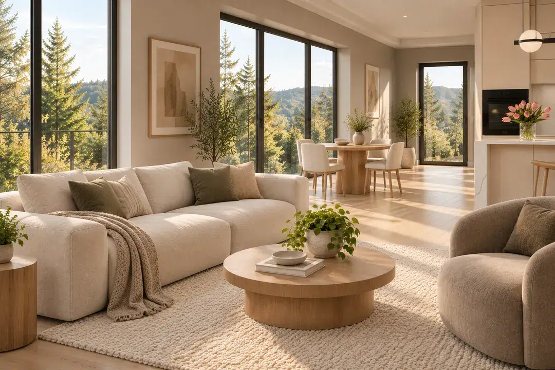 Phòng Khách Căn Hộ Smart Living Bình Dương Với Ánh Sáng Tự Nhiên Được Lấy Tối Đa Phòng Khách Căn Hộ Smart Living Bình Dương