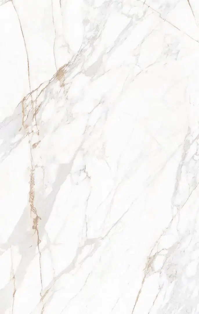Mẫu đá nung kết Vasta Stone Apuan Luxe Essentials tông trắng sáng, khổ 120x280 cm, dày 9 mm