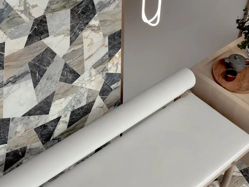 Không Gian Hoàn Thiện Bằng Đá Nung Kết Vasta Stone Cristallo Black – Mặt Bàn Bếp, Đảo Bếp, Ốp Tường