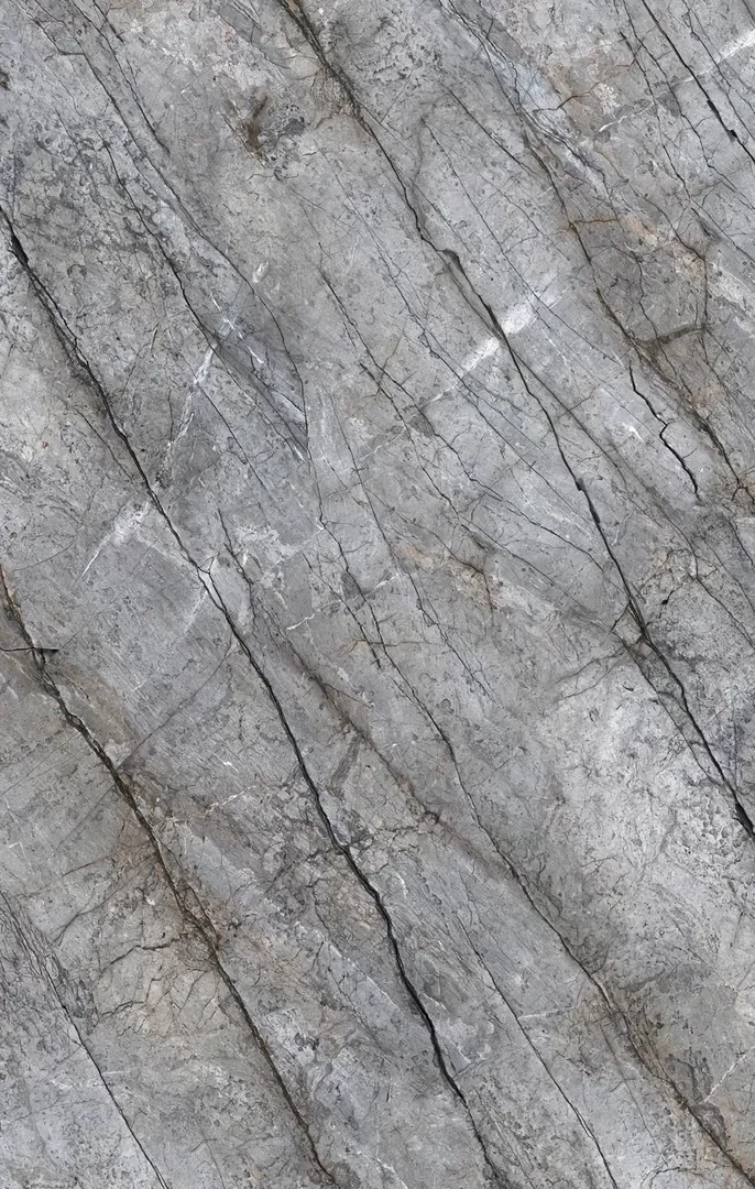 Mẫu đá nung kết Vasta Stone Granito Azzurro tông xám xanh vân chéo, khổ 120x280 cm, dày 9 mm