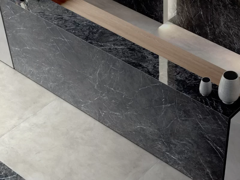 Không Gian Hoàn Thiện Bằng Đá Nung Kết Vasta Stone Grigio Carnico – Mặt Bàn Bếp, Đảo Bếp, Ốp Tường