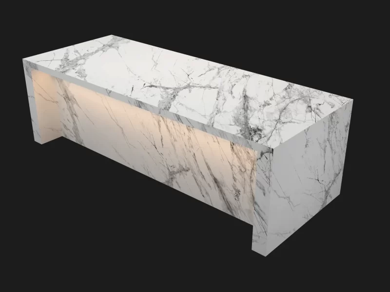 Đảo Bếp, Mặt Bàn Bếp Hoàn Thiện Bằng Đá Nung Kết Vasta Stone Invisible Light – Viahome