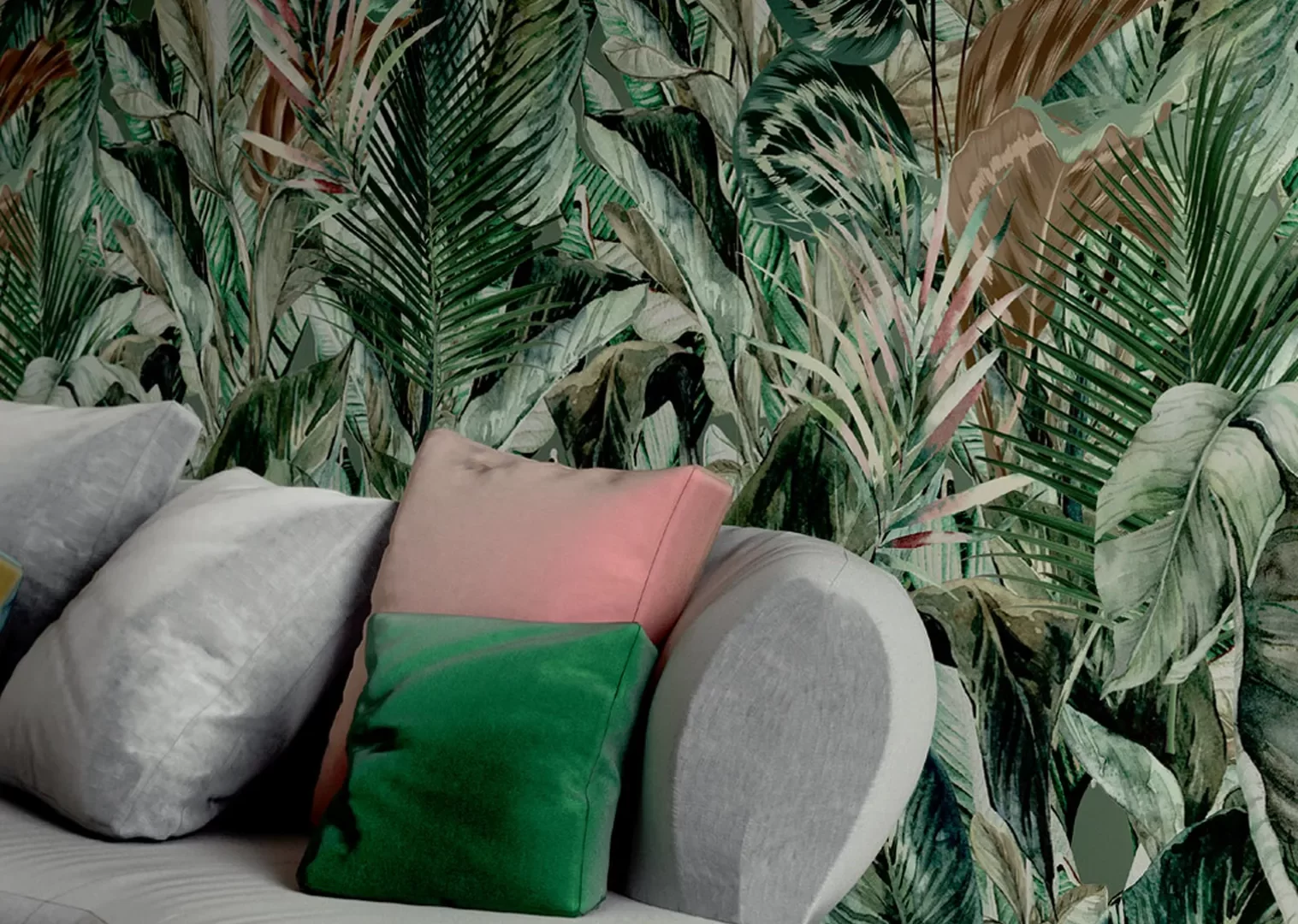 Không gian hoàn thiện bằng đá nung kết Vasta Stone Jungle Green Deep – mặt bàn bếp, đảo bếp, ốp tường