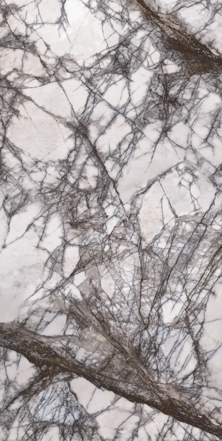Mẫu Đá Nung Kết Vasta Stone Lilac Tông Trắng Vân Tím Nâu, Khổ 160X320 Cm, Dày 6 Mm | 12 Mm | 20 Mm