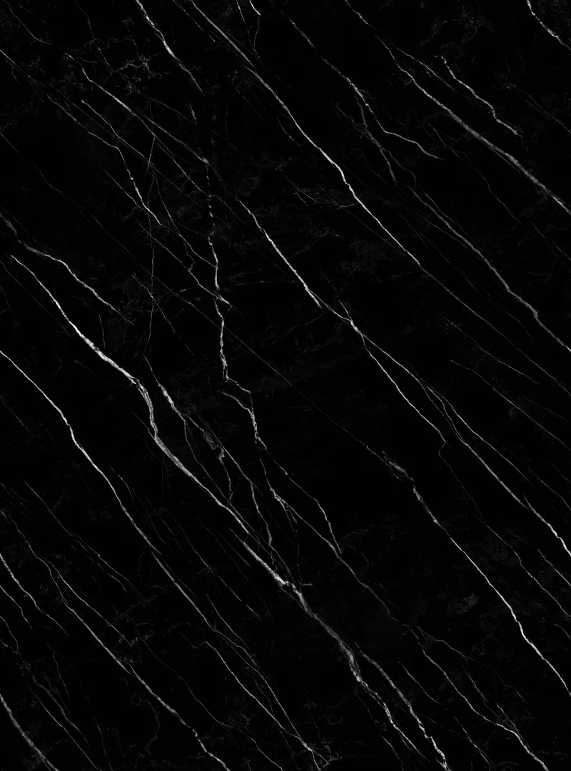 Mẫu đá nung kết Vasta Stone Marquina Eclipse tông đen vân trắng chéo, khổ 160x320 cm, dày 15 mm