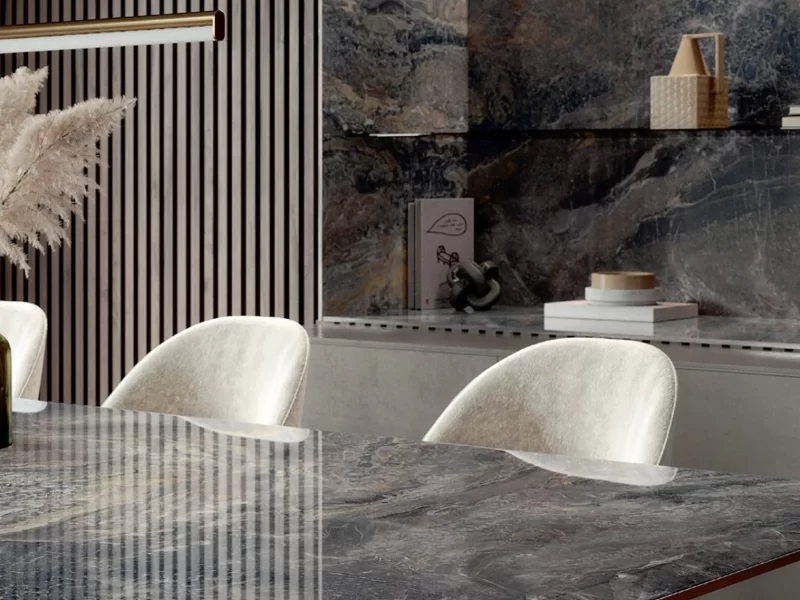 Không Gian Hoàn Thiện Bằng Đá Nung Kết Vasta Stone Orobico – Mặt Bàn Bếp, Đảo Bếp, Ốp Tường