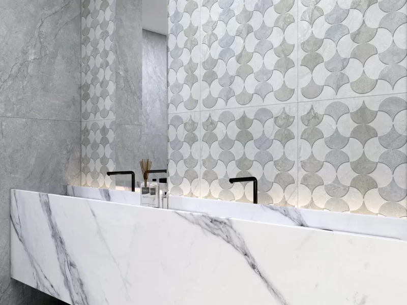 Không Gian Hoàn Thiện Bằng Đá Nung Kết Vasta Stone Statuario – Mặt Bàn Bếp, Đảo Bếp, Ốp Tường