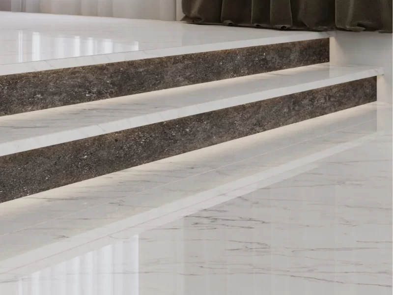 Không Gian Hoàn Thiện Bằng Đá Nung Kết Vasta Stone Statuary Bianco – Mặt Bàn Bếp, Đảo Bếp, Ốp Tường