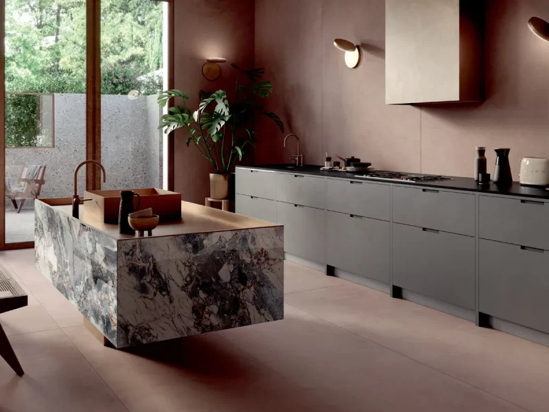 Không Gian Hoàn Thiện Bằng Đá Nung Kết Vasta Stone Terre – Mặt Bàn Bếp, Đảo Bếp, Ốp Tường