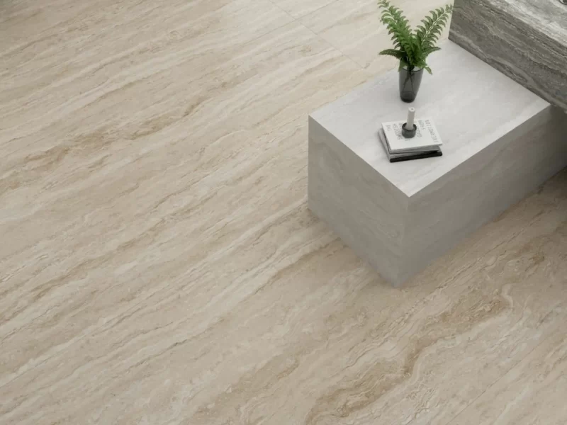 Không Gian Hoàn Thiện Bằng Đá Nung Kết Vasta Stone Travertino – Mặt Bàn Bếp, Đảo Bếp, Ốp Tường