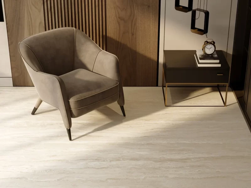 Không Gian Hoàn Thiện Bằng Đá Nung Kết Vasta Stone Travertino – Mặt Bàn Bếp, Đảo Bếp, Ốp Tường