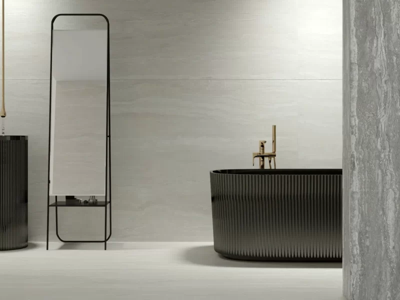 Không Gian Hoàn Thiện Bằng Đá Nung Kết Vasta Stone Travertino – Mặt Bàn Bếp, Đảo Bếp, Ốp Tường